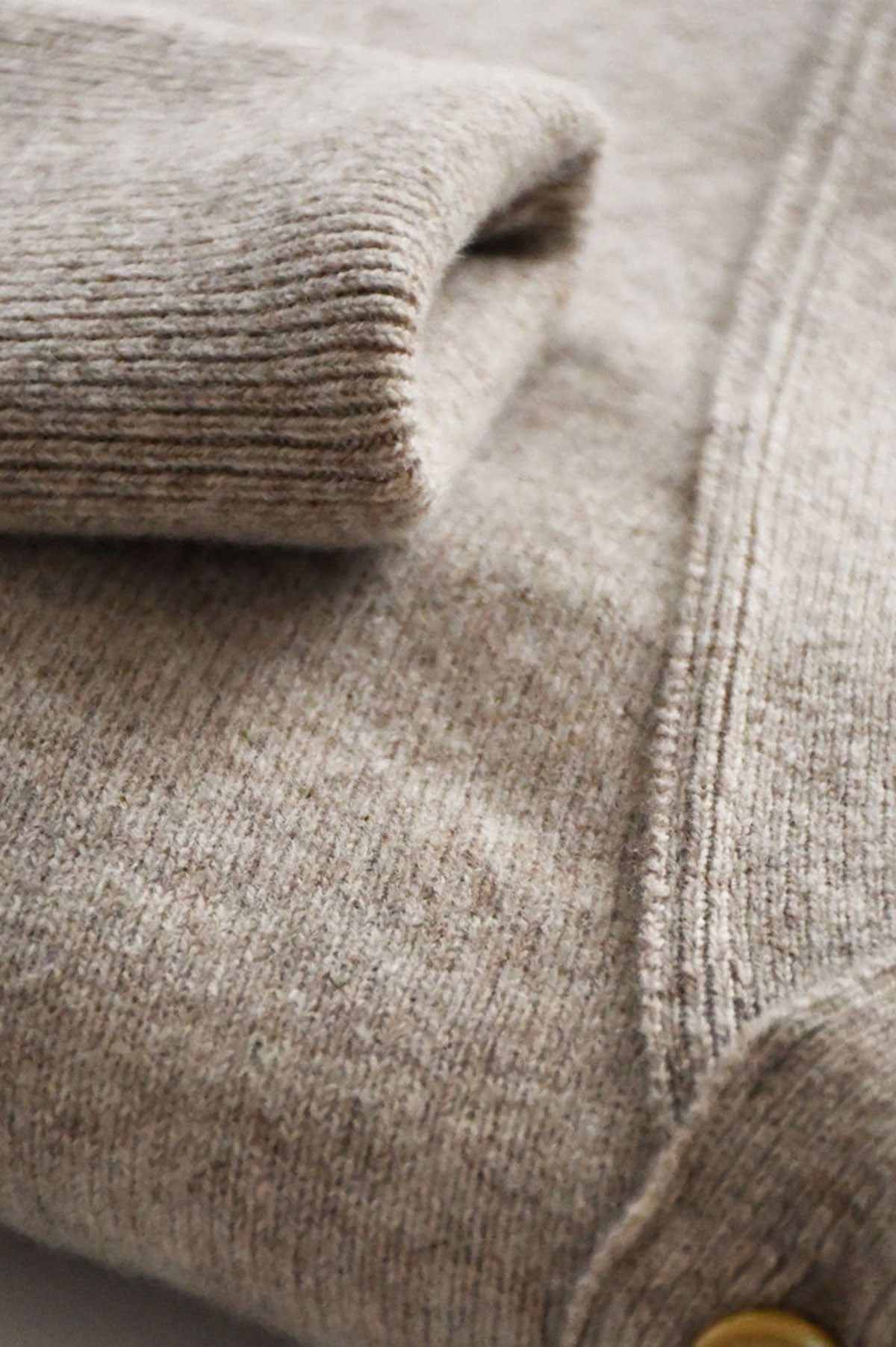 Cardigan Beige mélangé Laine d'agneau – Ardent