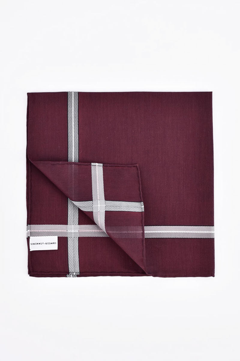 Mouchoir bordeaux chevron – Simonnot Godard