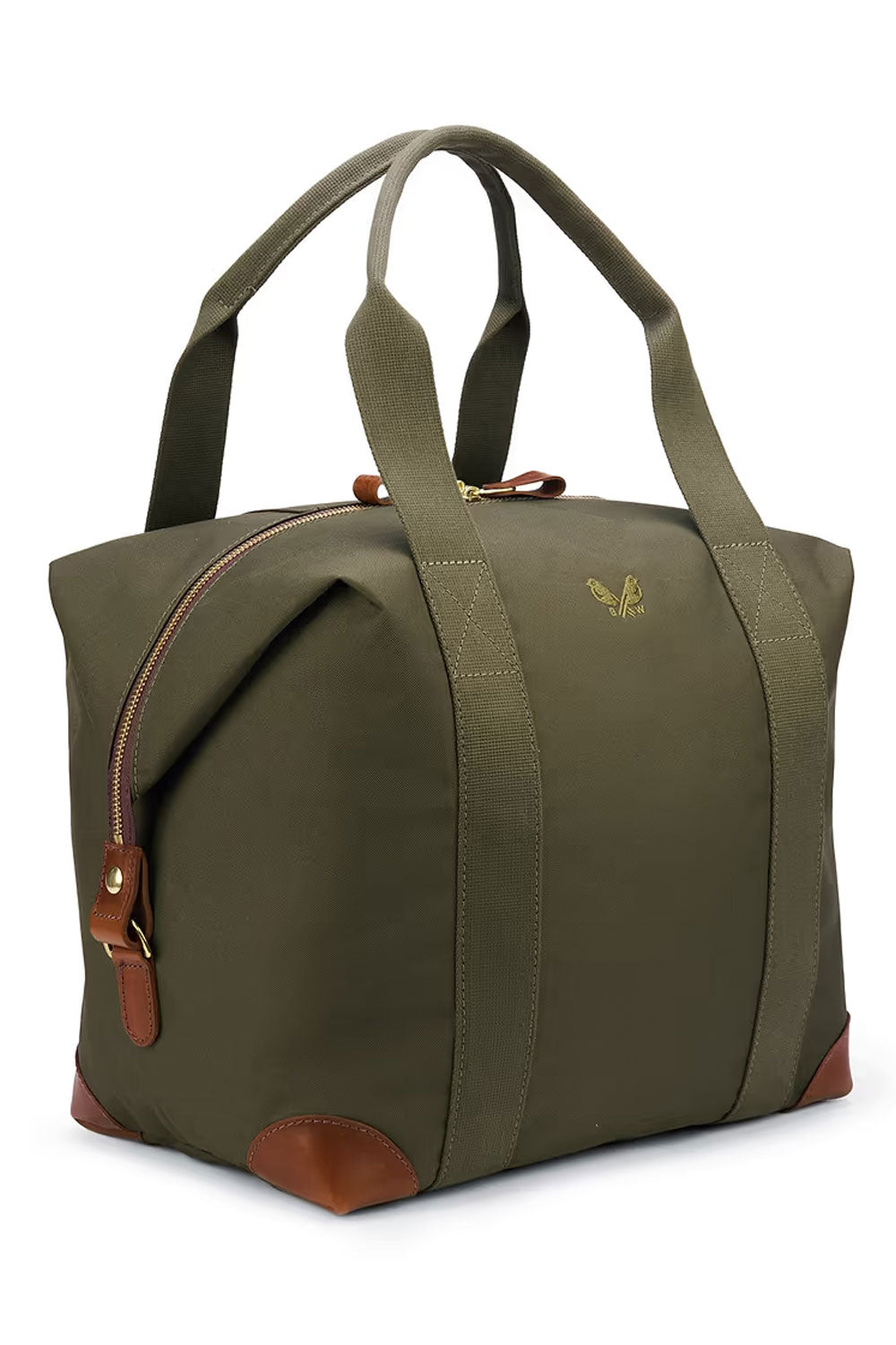 Olive green Cargo Small marroquinerie bag by Bennett Winch, showing textured leather with sleek design and compact shape.