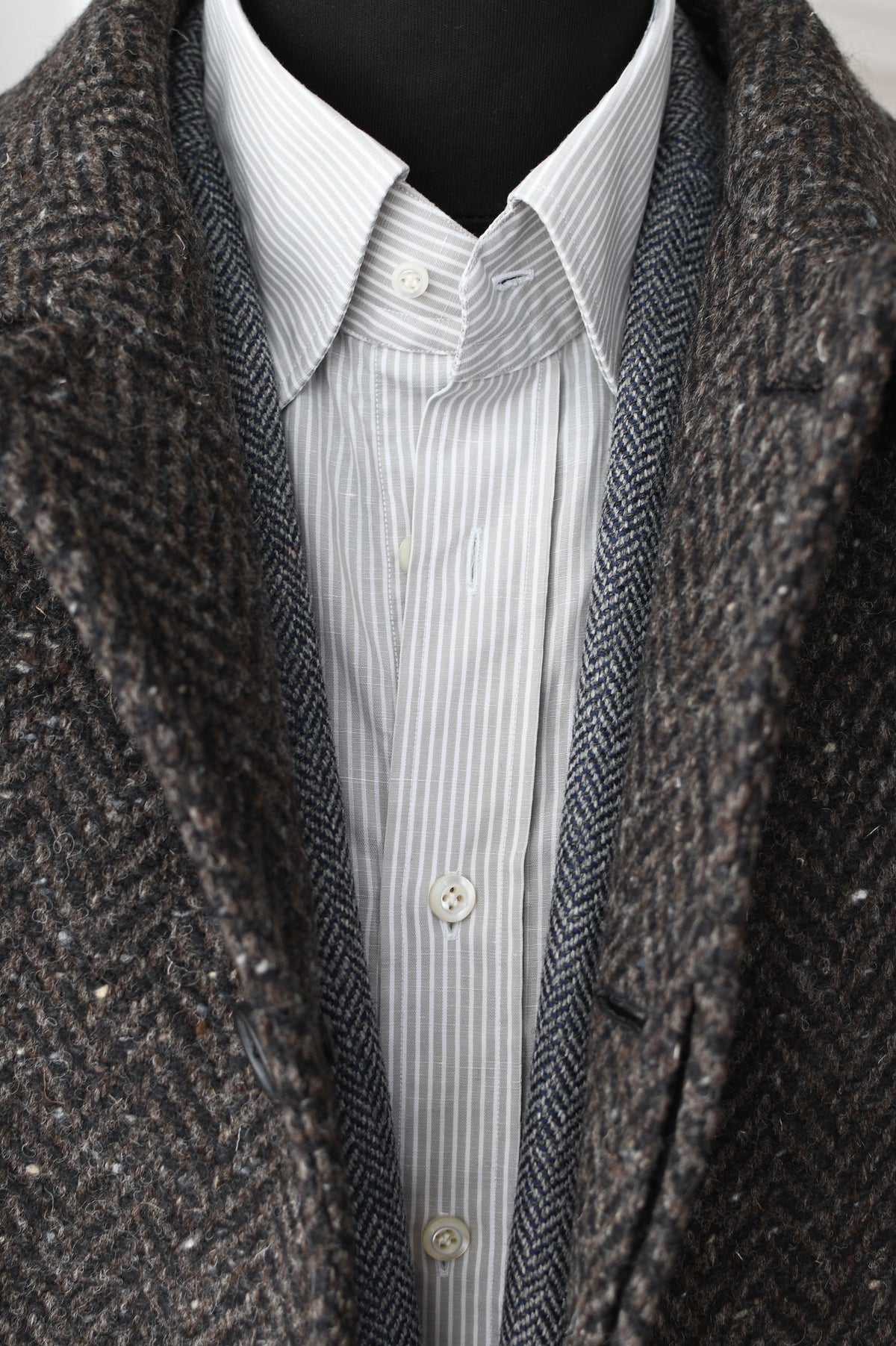 Herringbone Tweed Raglan Coat - Ardentes Clipei