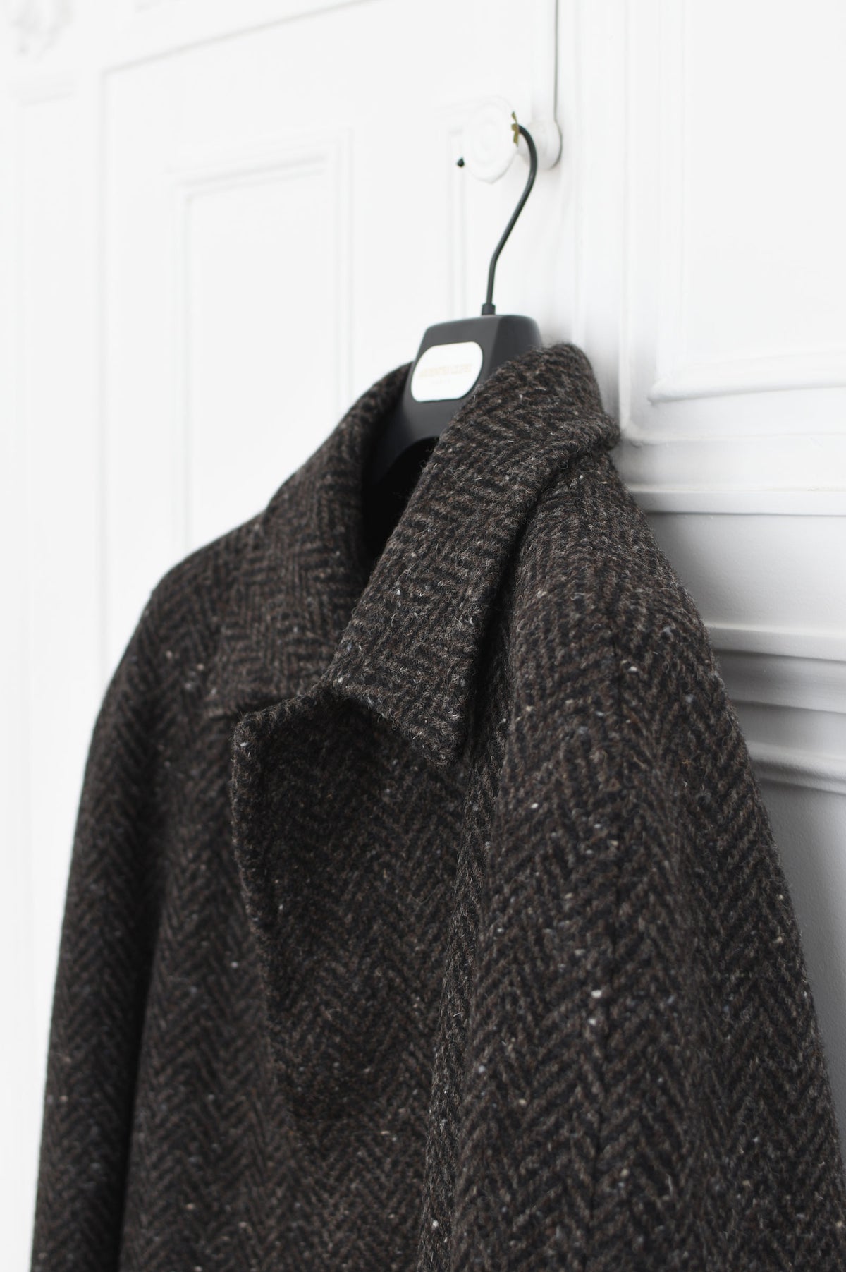 Herringbone Tweed Raglan Coat - Ardentes Clipei