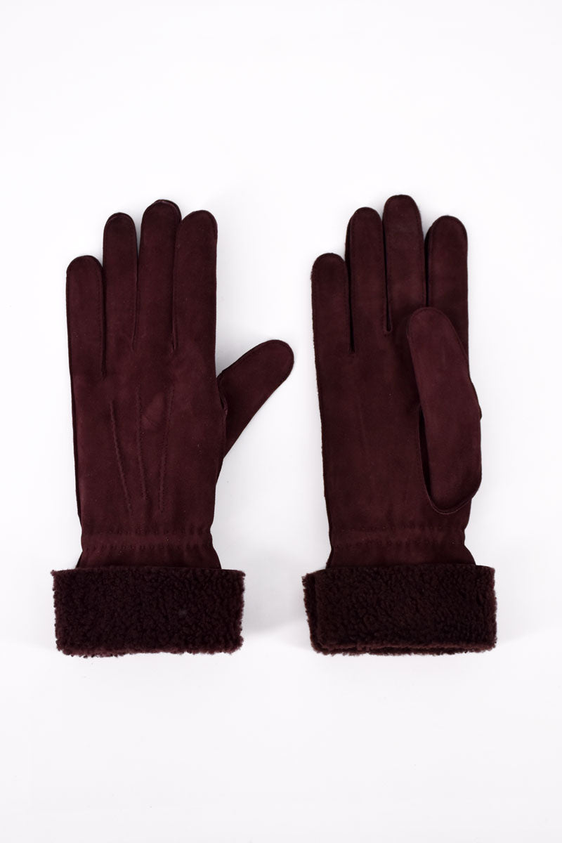 Gants en cuir bordeaux – accessoire mode masculine – Ardentes Clipei Paris