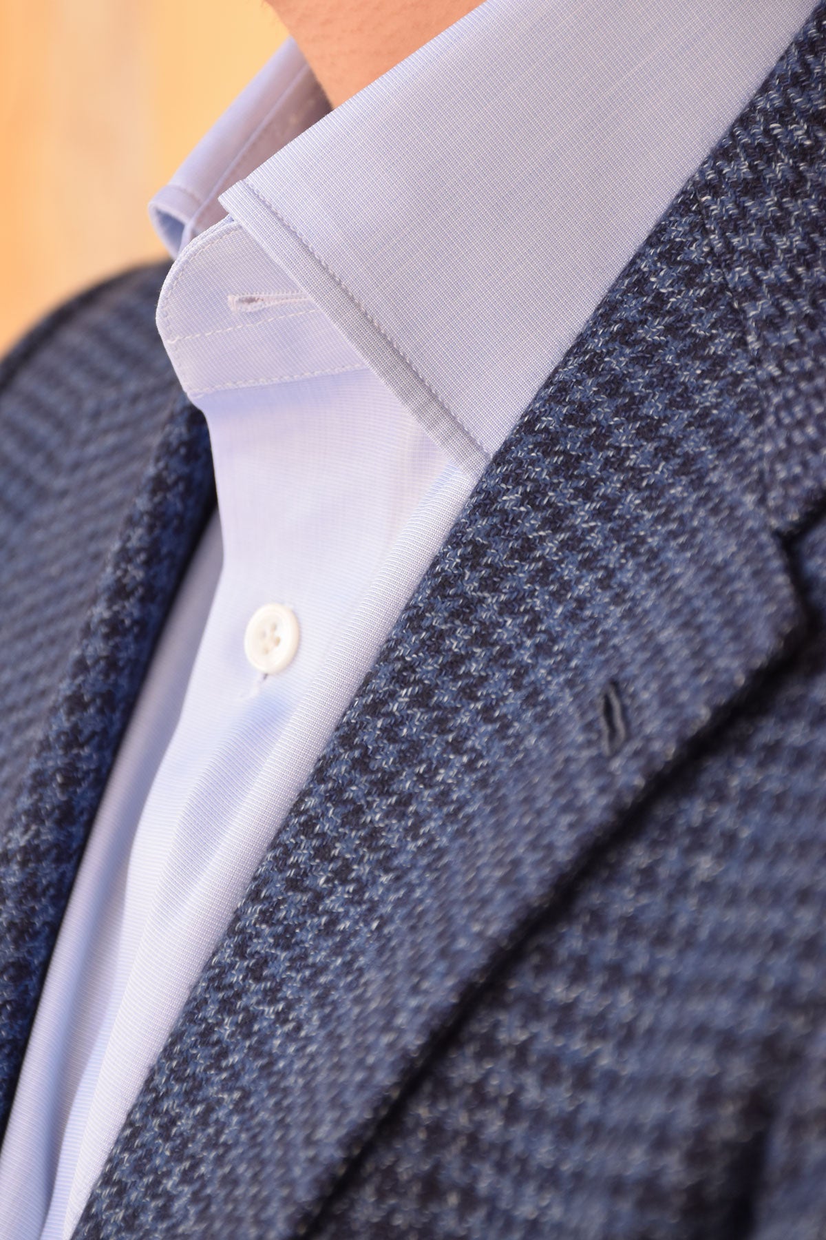 Light blue semi-spread collar chemise by Ardentes Clipei, featuring soft fabric and classic design.