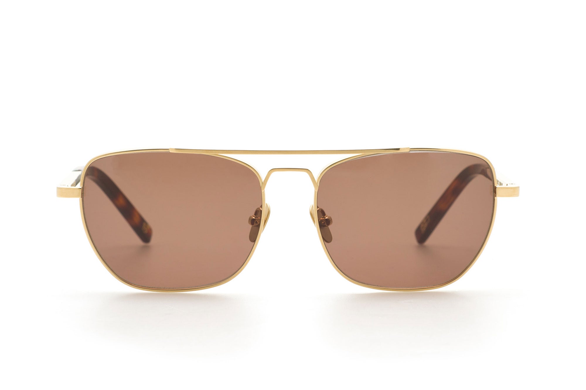 Ardentes Clipei sunglasses in brown with rounded frames, stylish and trendy, designed by The Reference Library for a modern look.
