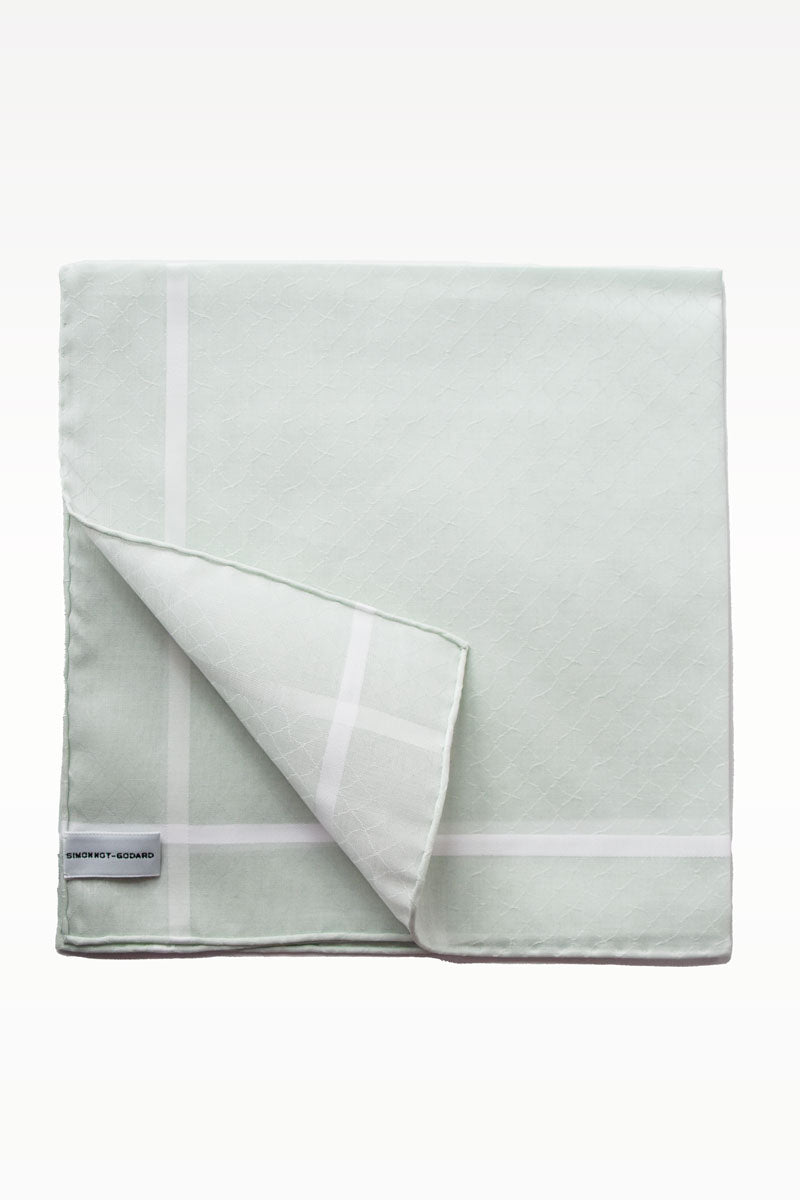 Blue-green Gaudi pochette by Simonnot Godard, Ardentes Clipei, featuring elegant design and vibrant water-inspired colors.