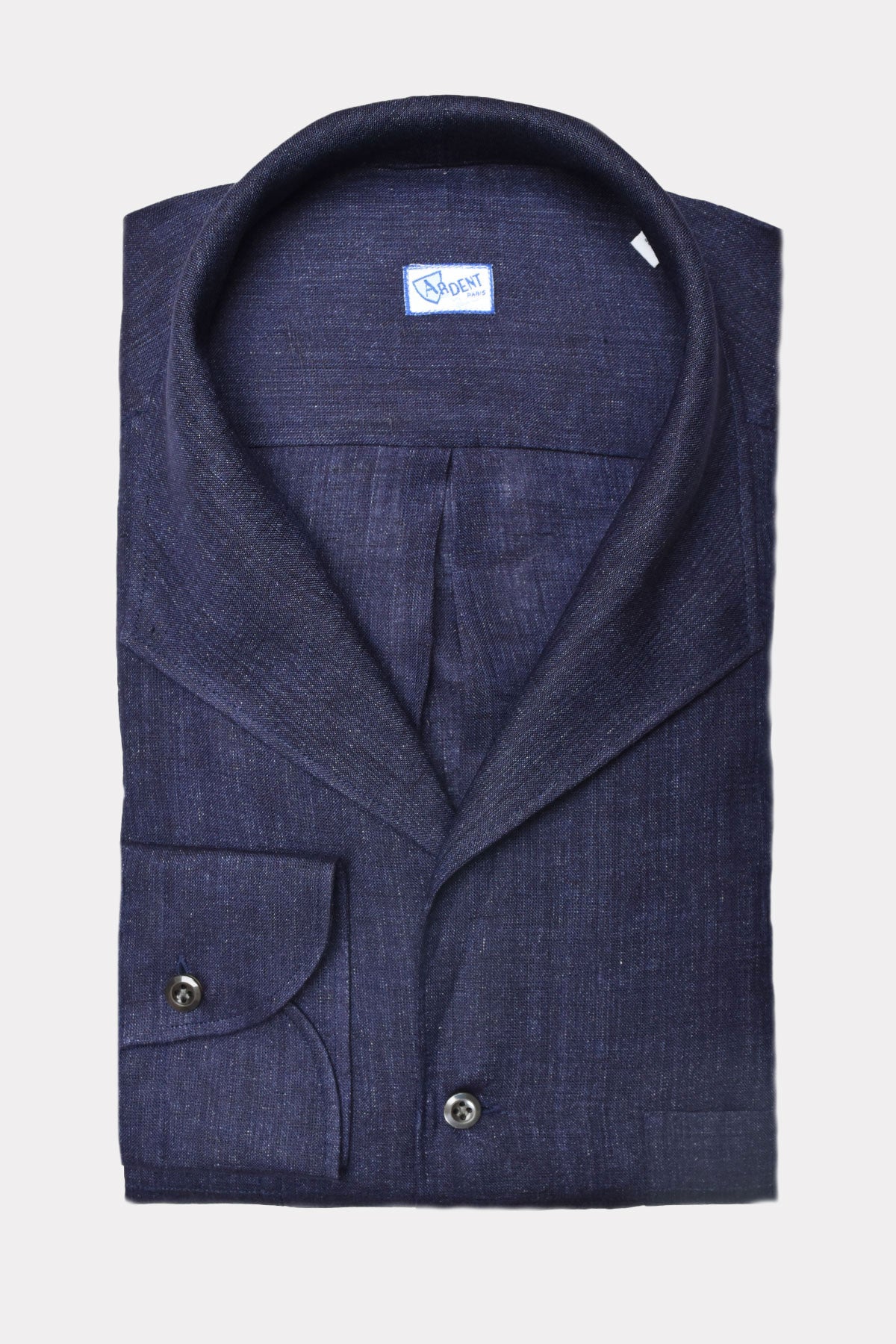 Chemise Col Manley Bleu nuit – Ardent