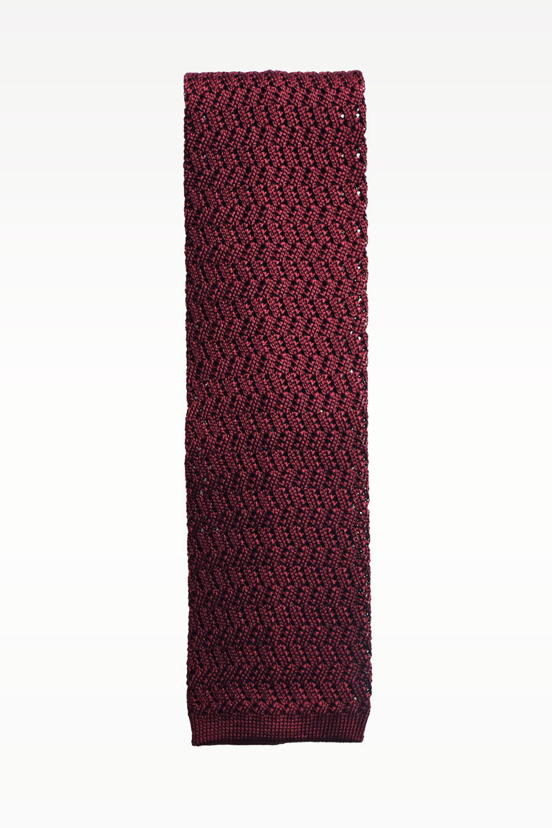 Cravate Tricot Bordeaux