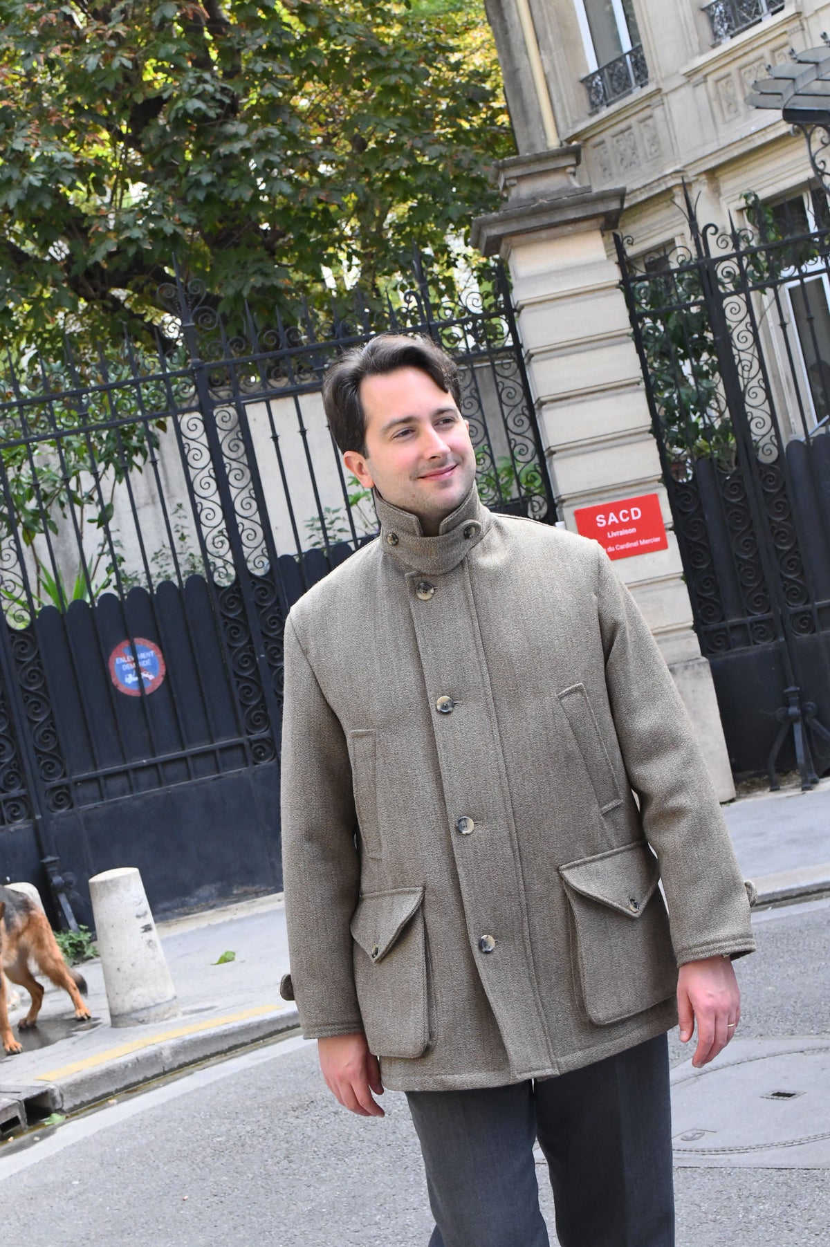 Veste Field Jacket en Tweed Anglais - Ardentes Clipei