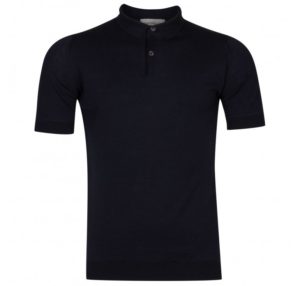 polo bleu marine john smedley