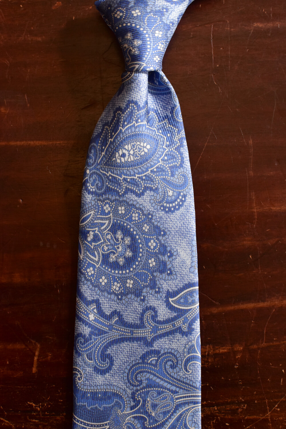 Cravate bleue paisley Calabrese