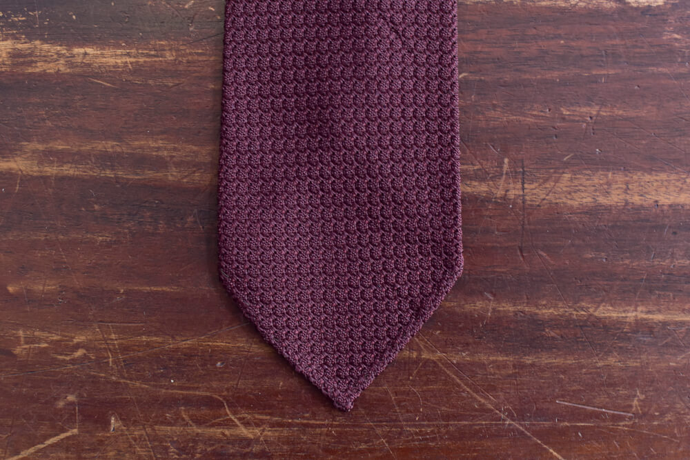 cravate grenadine de soie garza grossa bordeaux