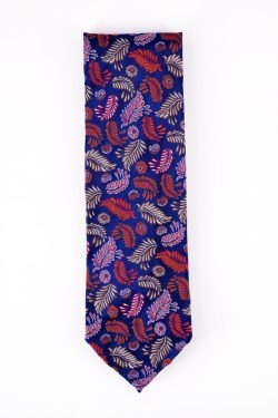 Cravate Violette Motif Floral