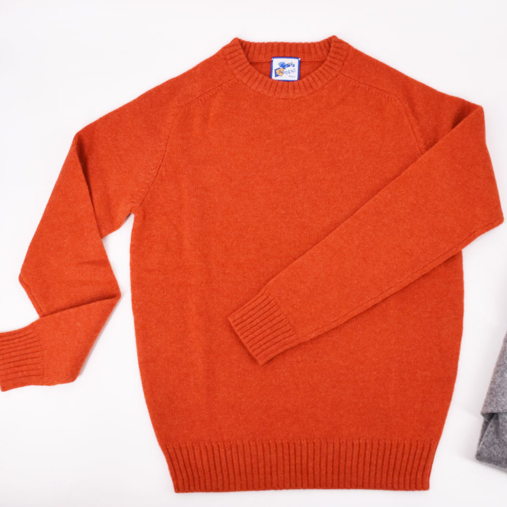 Pull laine orange new arrivals