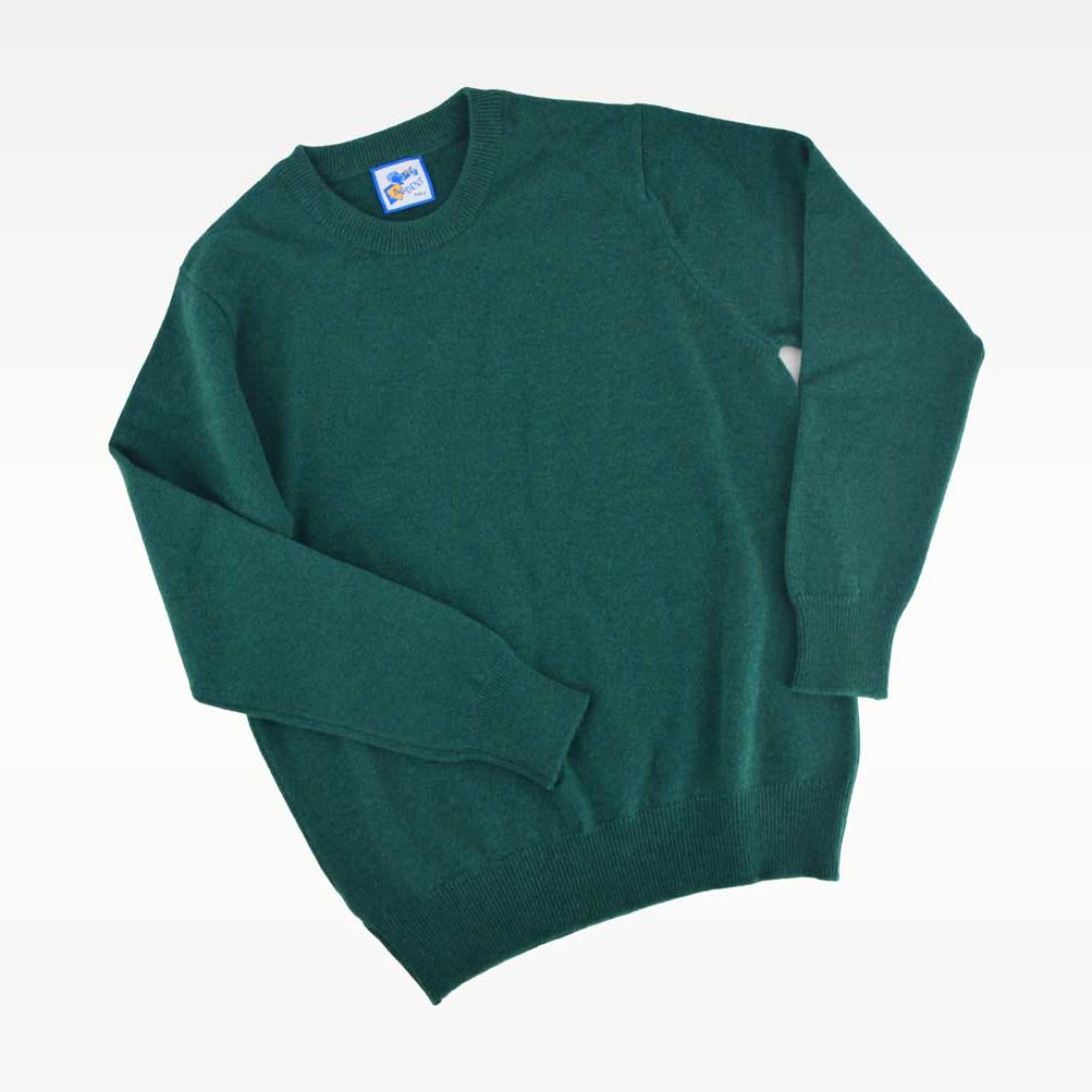 Pull col rond Laine mérinos Vert – Ardent – Ardentes Clipei